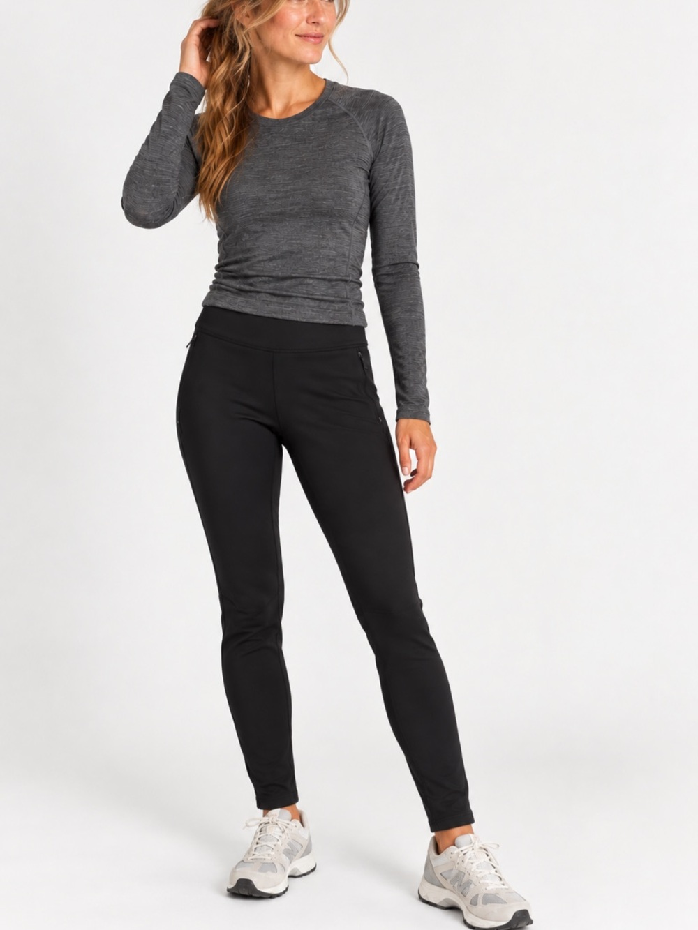 REI Co-op Black Fleece Lined Leggings Pants Size Small